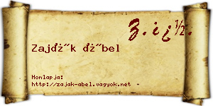 Zaják Ábel névjegykártya